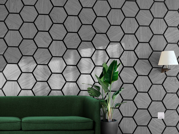 HEXAGON DARK GREY OAK